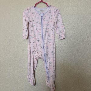 Huggies Sleeper One Piece Ocean Sea Animals Octopus Whale 9 Month Pink Dolphin